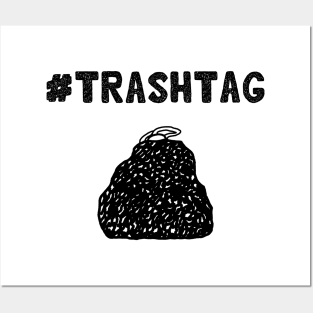 Trashtag hand draw design Posters and Art